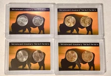 Westward Series Nickels Captured by Whitman 8 coin 2005 P&D Gold & Silver Plated