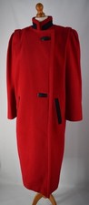 Ladies Mansfield Vintage Red Wool Blend Coat Size UK 16