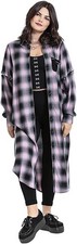 New Hayley Shirt Dress Pink Check  Collared Dress HellBunny Punk Alt goth