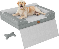 Jumbo Orthopedic Dog Bed for Extra Large Dogs with Cooling Gel Memory Foam, Wate