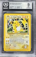 Pokemon 2000 WOTC Lt. Surge's Raichu Gym Challenge Unlimited 11/132 Holo BGS 9 on eBay