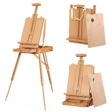 French Easel for Painting with Palette, Shoulder Strap & Storage, Adjustable ...