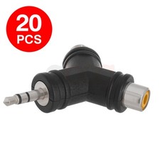 20 Pack 3.5mm Stereo Male Plug to 2 RCA Female Jacks Y-Type Splitter AUX Adapter