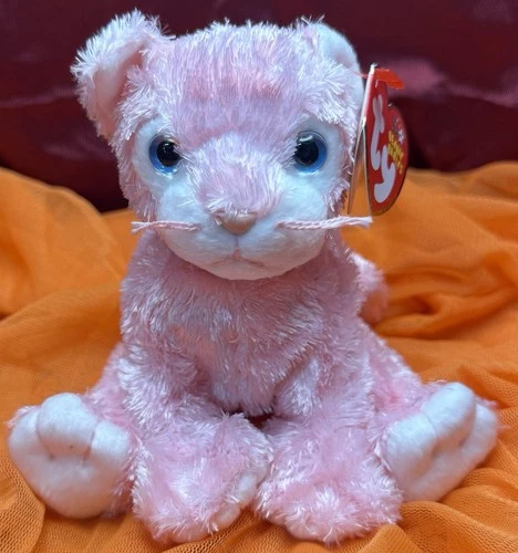 Ty Beanie Baby CARNATION The Pink Cat 6" New With Tags Vintage 2002