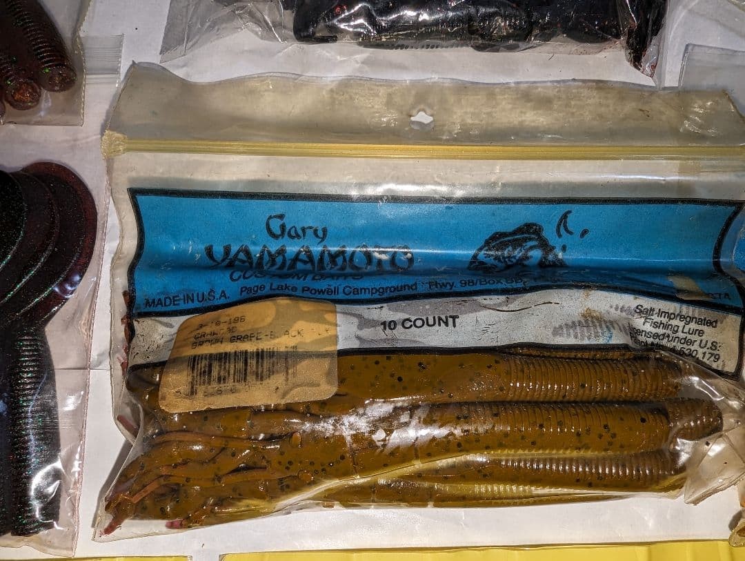 15-bag set of Gary Yamamoto creature baits, craw-type worms, and grub-type - Image 11