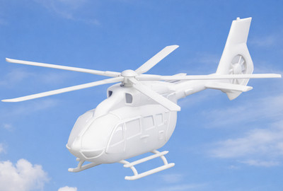 Airbus H145 Helicopter Eurocopter EC145 Model Kit HO O 28mm Scale White Color