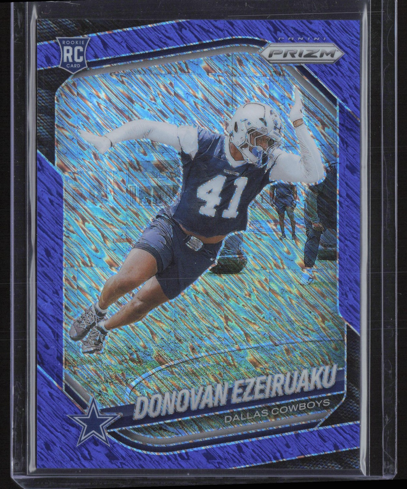 2025 Panini Prizm #314 Donovan Ezeiruaku Blue Shimmer /35