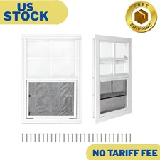 2 Pack Shed Windows,14" x 21" Small Sliding Windows,Flush Mount Windows