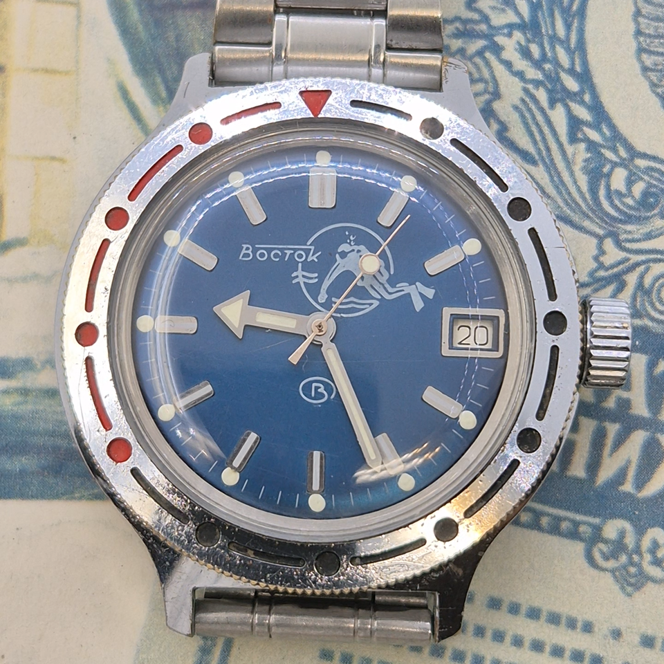 MONTRE DE PLONGÉE Vostok Diver 720073l noire Vostok montre de plongée