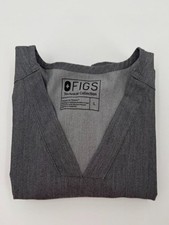 Figs Chisec Scrub Top Graphite Men's Size Large Pocket Sides Chest Pocket TM3000