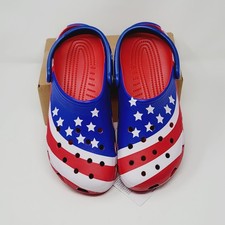 Crocs Classic American Flag Clogs Women's 9 Men's 7 Team USA Patriotic Classic