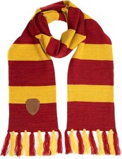 Harry Potter Gryffindor Premium Knit Scarf with Patch Emblem - New  Sealed