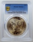 1924-P Peace Dollar MS64 PCGS GOLD SHIELD BLAST WHITE GOLDEN TONE GEM