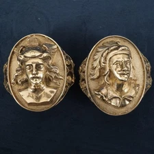 Wood & Hughes Coin Silver Napkin Rings circa 1850s, 156g - Free Shipping USA