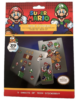 Super Mario Tech Stickers 39 Stück Pyramid Nintendo Sticker NEU