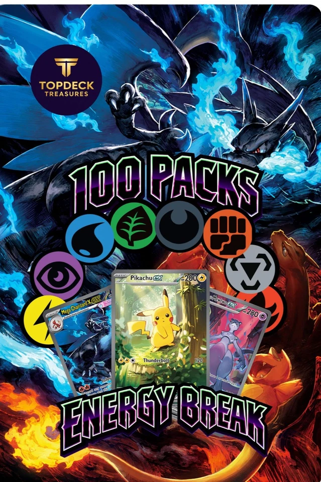 100 PACK ENERGY BREAKS | MULTIPLE SETS | BIG PRIZES