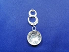 GRANDMA GRABE'S BEAUTIFUL VINTAGE 925 STERLING SILVER HAMMERED RINGS PENDANT*
