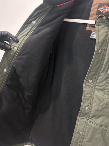 Dickies Flex Duck Work Jacket Sz MED Olive - Picture 4 of 6