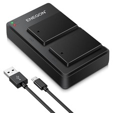 ENEGON LP-E17 Compatible Batteries 2 with Micro USB Dual Charger for Canon EOS