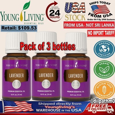 3 Pack Young Living Lavender Essential Oil 15ml - NEW/SEALED!️ US Seller️ 