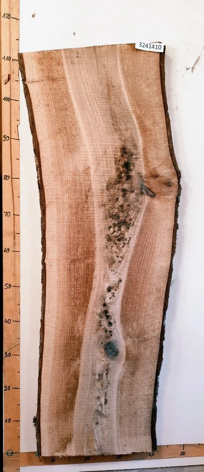 Nussbaum 50mm, 28mm Dicke, Holz, Brett, Bohle, Deko, Schwartenbrett, Rinde, - Bild 2 von 4