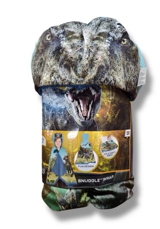 Jurassic World Blanket Snuggle Wrap Kids 31x55” Dinosaur New With Tags - Image 3 of 4