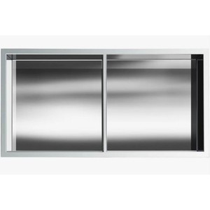 JAG Plumbing 24x12 Stainless Steel Shower Niche with Shelf Chrome NS24S12CH
