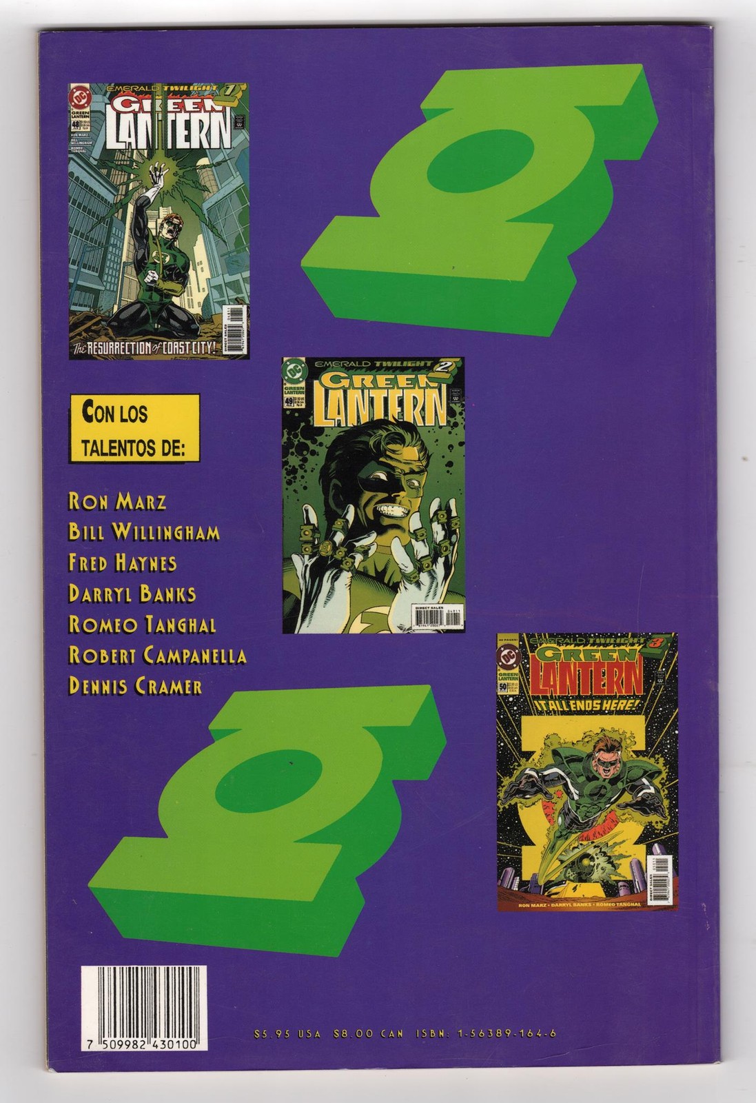 1994 DC GREEN LANTERN #48, #49 & #50 1ST KYLE RAYNER & PARALLAX RARE KEY MEXICO