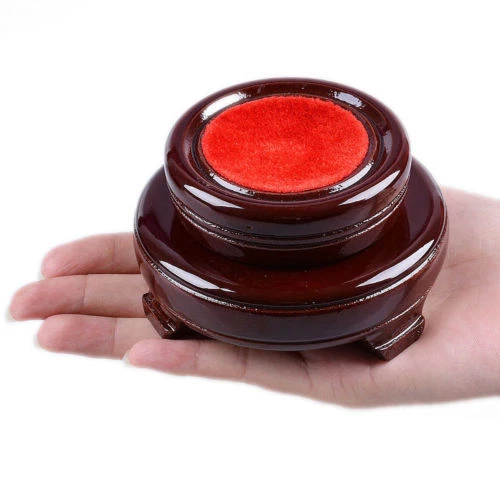 Red Whirl Wood Stand Holder Display Organizer for 60-200mm Ball Crystals Sphere - Picture 16 of 18