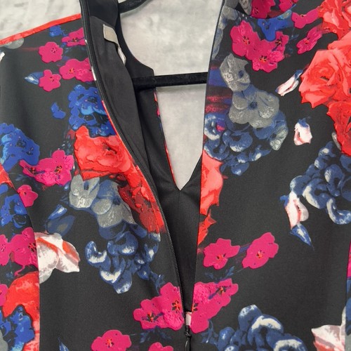 BOSTON PROPER Gypsy Rose Fit And Flare Knee Length Floral Dress Sz 14 - Picture 4 of 11