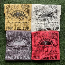 Texas Tech Red Raiders Womens SUN and FUN T Shirts Blue84 NCAA New