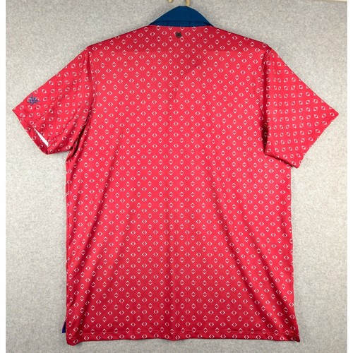 Greyson Golf Polo Shirt Diamond Print Moisture Wicking Athletic XL - Bild 4 von 6