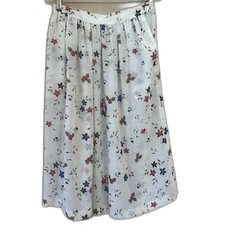 Vintage CHAUS Floral Midi Skirt - Small