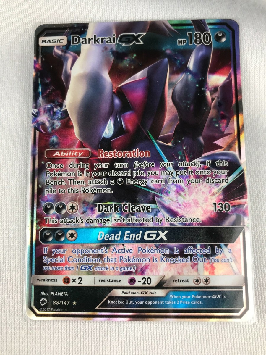 Darkrai GX ULTRA RARE 88/147 SM Burning Shadows Pokemon HOLO Darkrai GX ULTRA RARE 88/147 SM Burning Shadows Pokemon HOLO