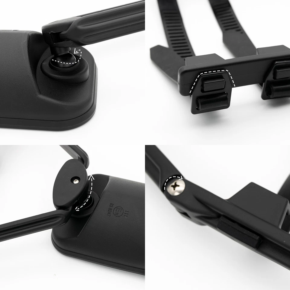 2 выпуклых зажимных аэродинамических буксировочных зеркала для автомобиля фургона прицепа слепое пятно - Изображение 4 из 4