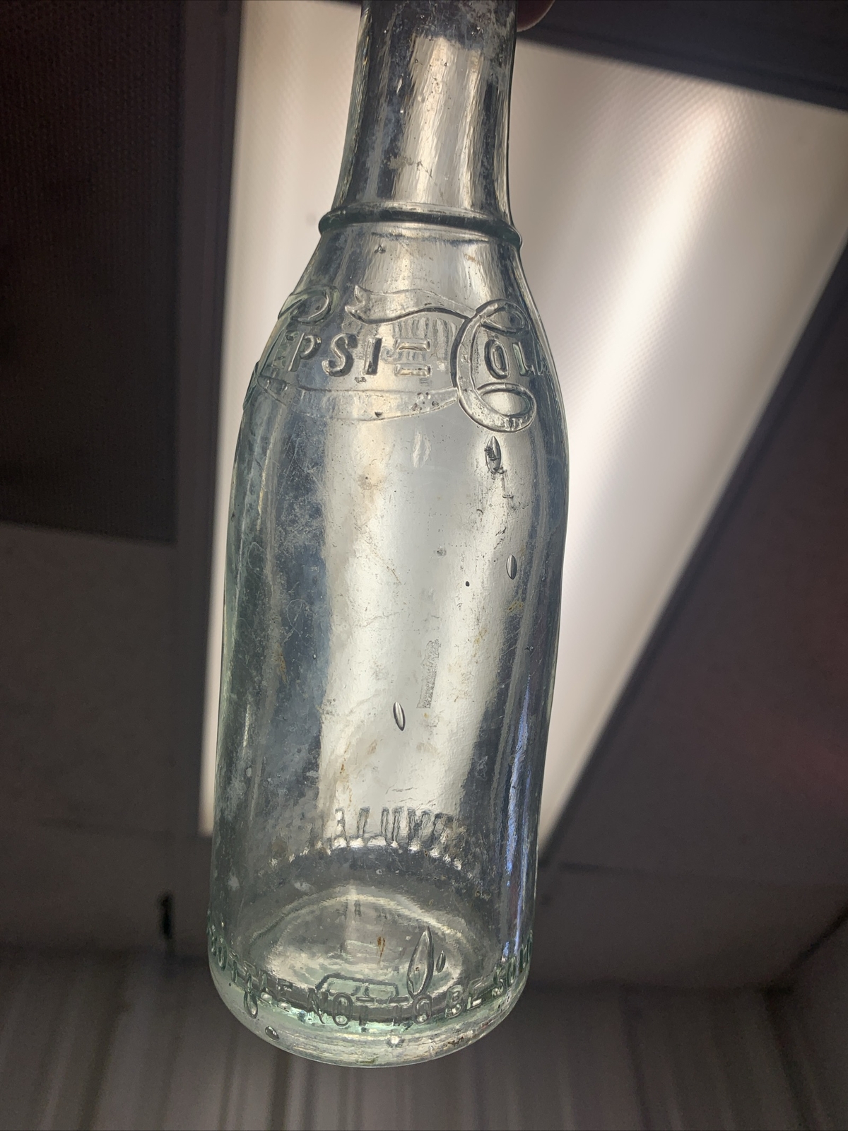 Straight Sided Pepsi=Cola Soda Bottle Greenville, NC Shoulder Script