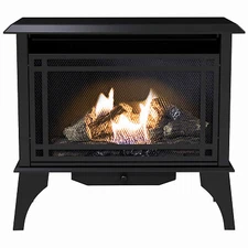 Comfort Glow GSD2846 Montery Gas Stove, Vent-Free, Dual Fuel, Black, 30,000-BTU
