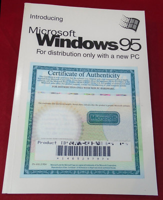 Introducing Microsoft Windows 95 Anleitung Mit Produkt Id