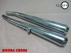 Fit HONDA CB360 CHROME EXHAUST MUFFLER SET 1 PAIR   PT STYLE  [sa2333]