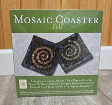 Mosaic Mercantile Italian Mosiac Coaster Kit  *New Sealed in Box* tile craft