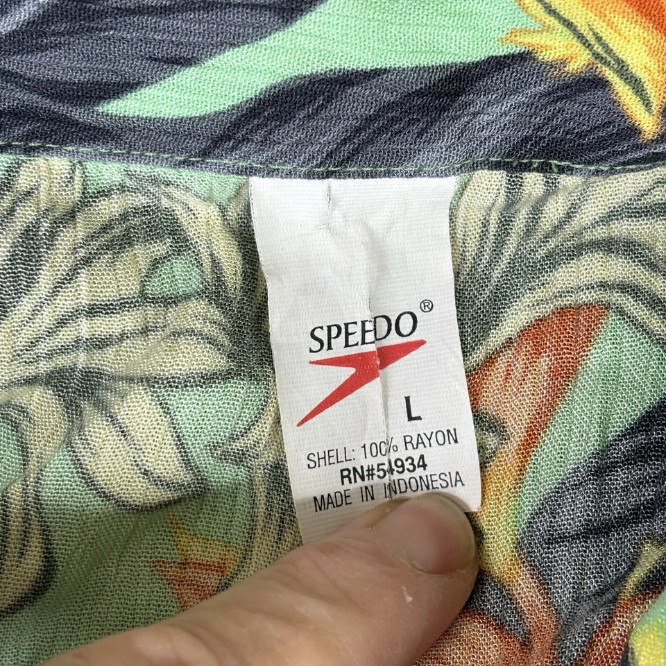 Speedo Natación Playa Cubre Mujer Grande Verde Acuático Estampado Floral Frente Abierto Foto 3 de 4