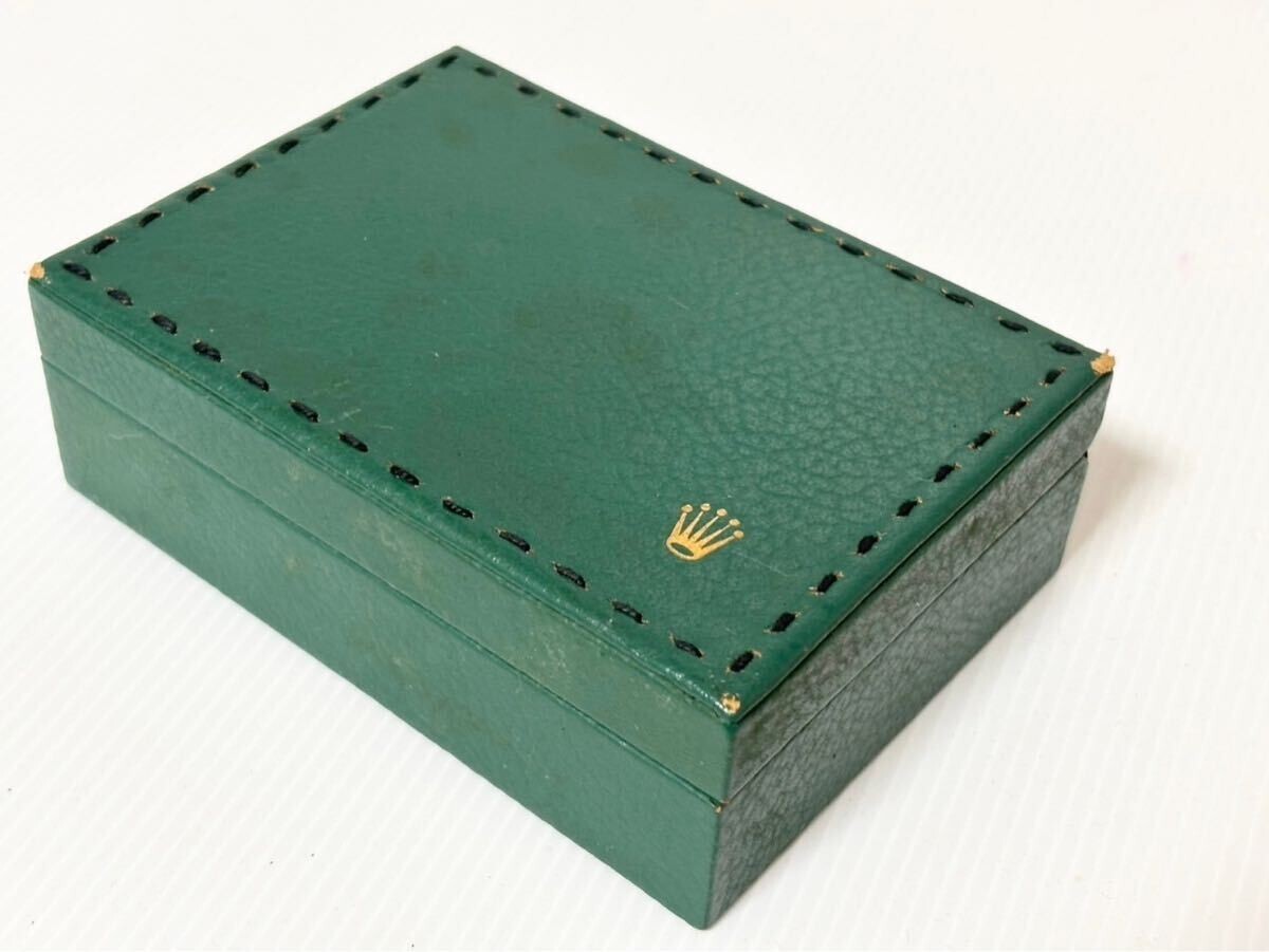 VINTAGE GENUINE ROLEX Green watch box case 68.00.3 wood leather