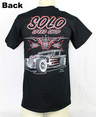 SOLO SPEED SHOP Hauler Hot Rat Rod V8 Custom Pinstripe Muscle US Car T- Shirt