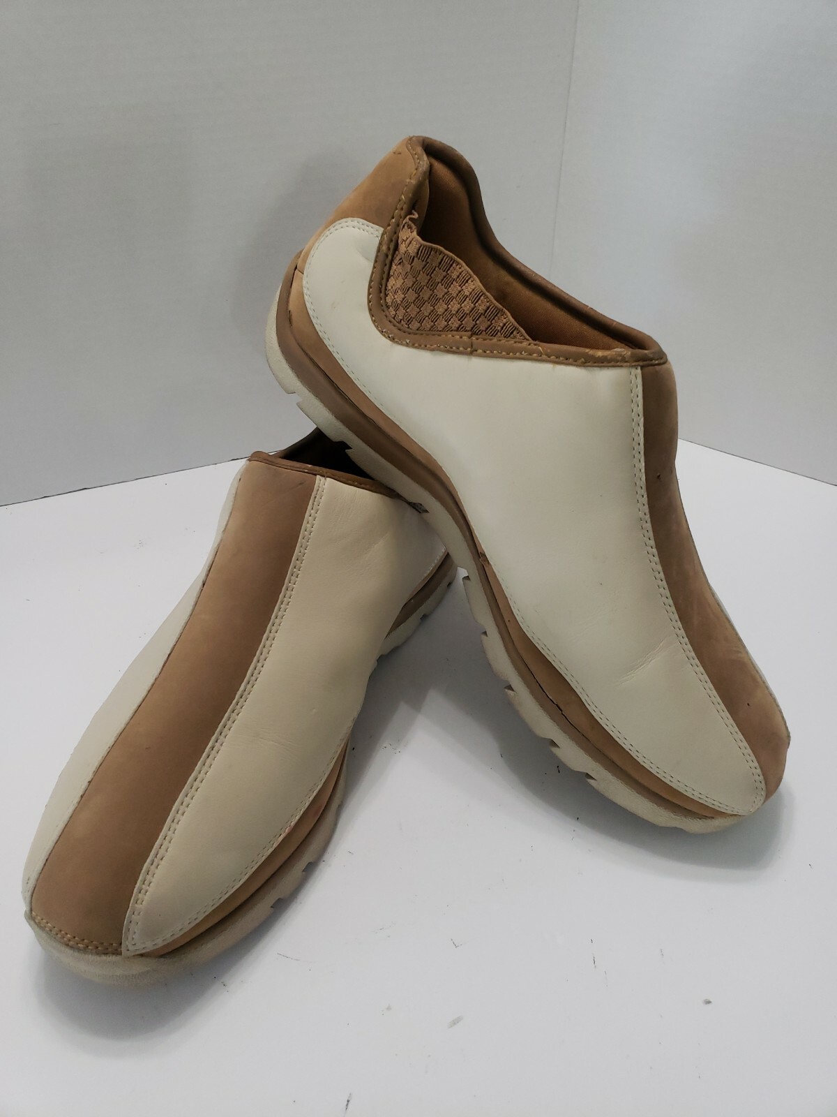 Lugz Mens Casual Two Tone Brown Slip On 