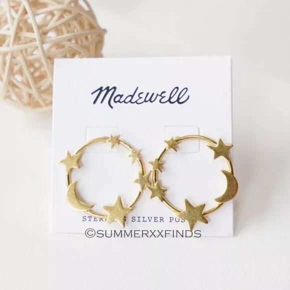 Madewell star and shop moon earrings