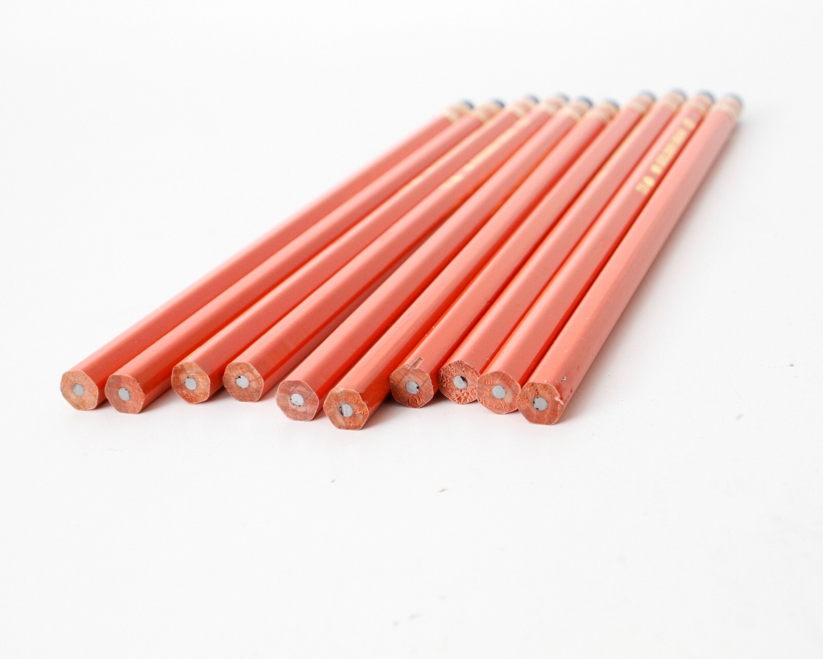 Golden Bear Orange #2 Pencils, 10 PCS, Quality Graphite Core