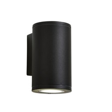 Litecraft Argo Up or Down Outdoor Wall Light Garden IP54 Integrated LED - Black 