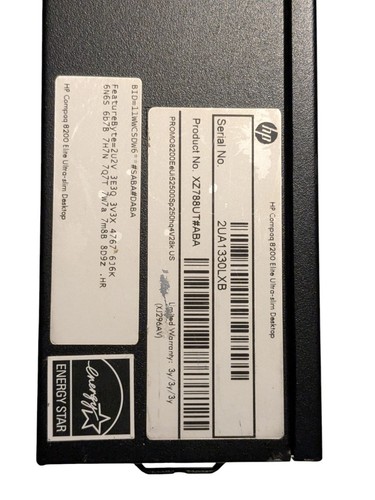 HP COMPAQ 8200 Elite i5-2500S DVD RW LightScribe 8GB Ram (OHNE HDD) XZ788UT - Bild 4 von 5