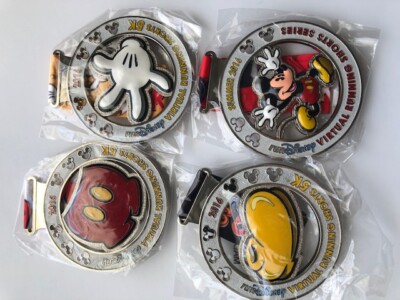 Walt Disney World RunDisney Inaugural Summer Virtual Race Medal Set complete NEW