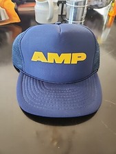 Vintage Amp Blue Mesh Trucker Hat Snapback